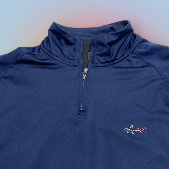 GREG NORMAN GOLF Men’s Large Blue 1/4 Zip Performance Sweatshirt - Picture 1 of 2